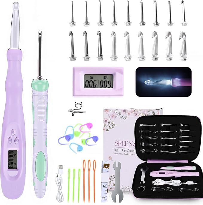 Light Up Crochet Hook Set